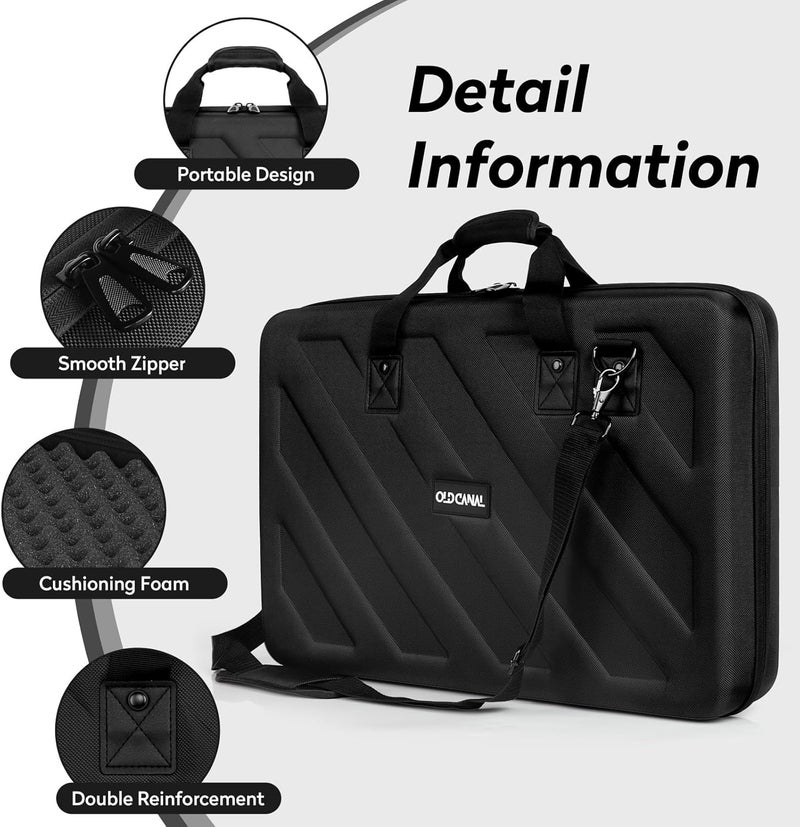 Old Canal Mixer Travel Case, Carrying Storage Bag Compatible with DJ Controller for DDJ-SR/SR2/REV1/Denon MC4000/Numark NVII/Mixtrack Pro3/Hercules Inpulse 500/NV Platinum (Mixing Board Not Included) - Image 5
